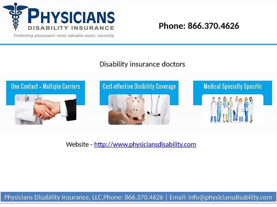 Physician disability insurance
