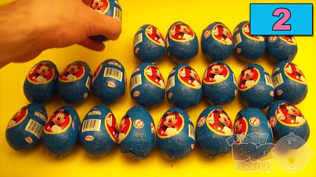 Mickey Mouse Clubhouse NEW Big Box of Surprise Eggs! Opening 24 Chocolate Disney Surprise