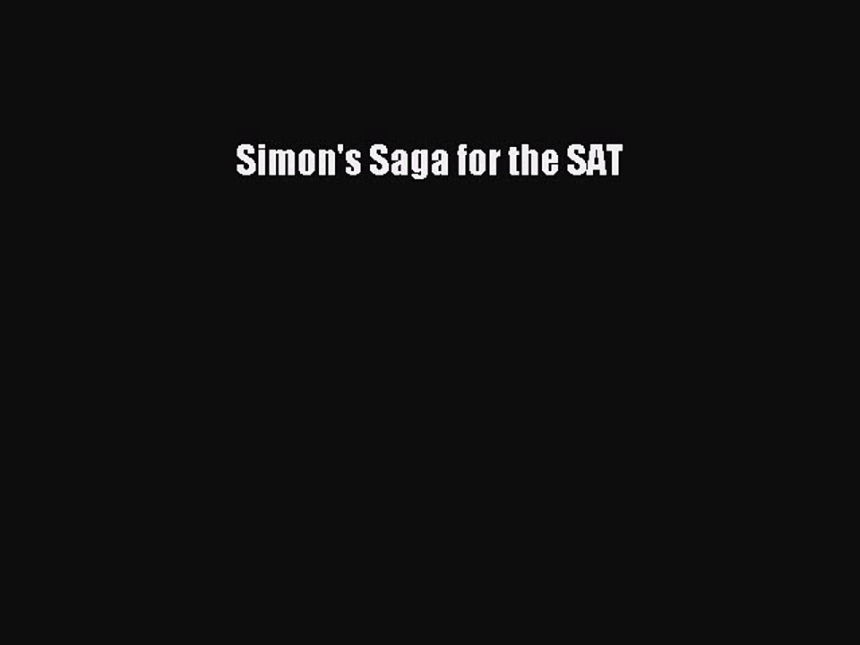Read Simon's Saga for the SAT PDF Online