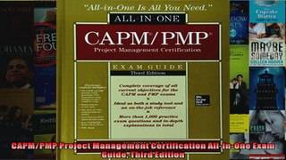 CAPMPMP Project Management Certification AllInOne Exam Guide Third Edition
