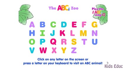 ABCs Zoo Learning, Alphabet Songs, Learn ABC Zoo Animals, Songs for Children, Cartoon