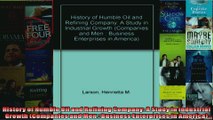 History of Humble Oil and Refining Company A Study in Industrial Growth Companies and