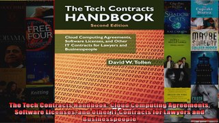The Tech Contracts Handbook Cloud Computing Agreements Software Licenses and Other IT