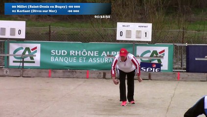 Mène 2, Finale Millet contre Kerfant, cinquième étape du Super 16 féminin, Sport Boules, Bourg-Saint-Andéol 2016