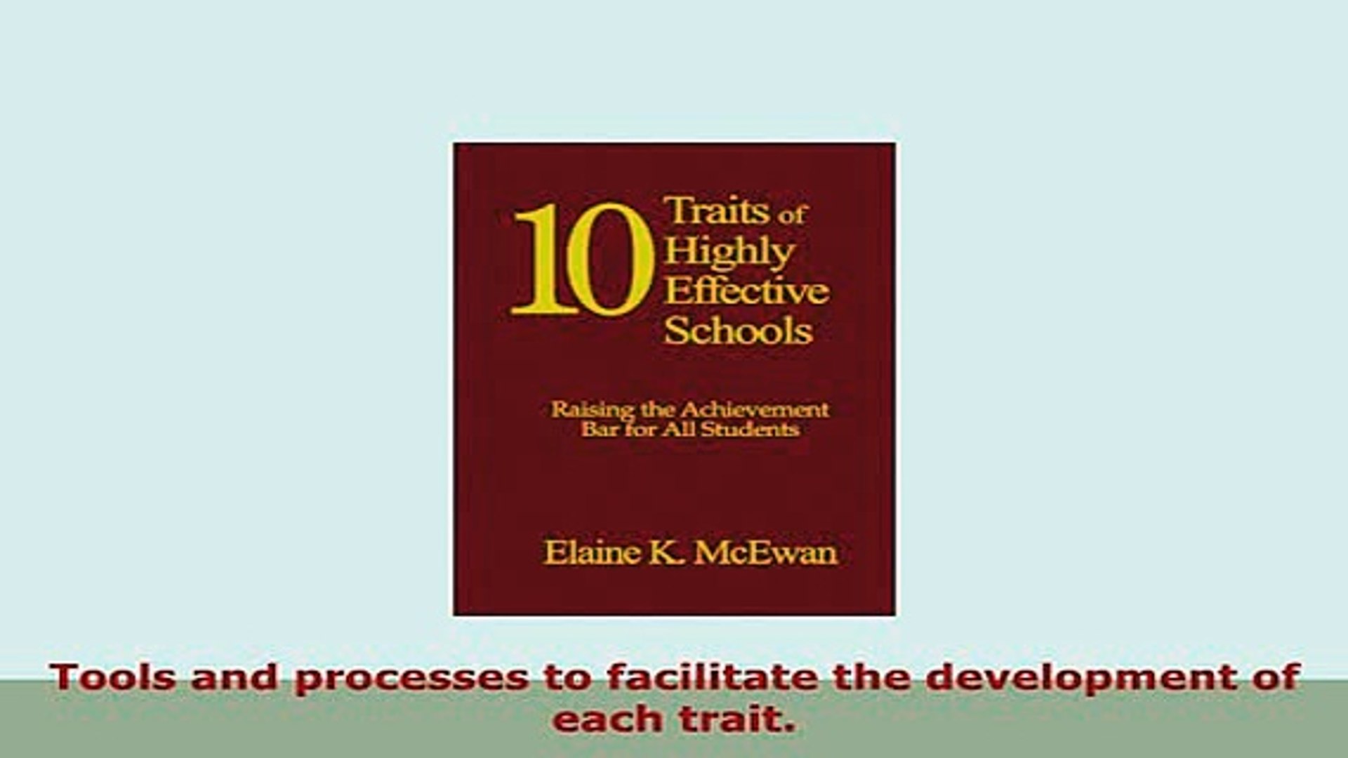 ⁣Download  Ten Traits of Highly Effective Schools Raising the Achievement Bar for All Students Downlo
