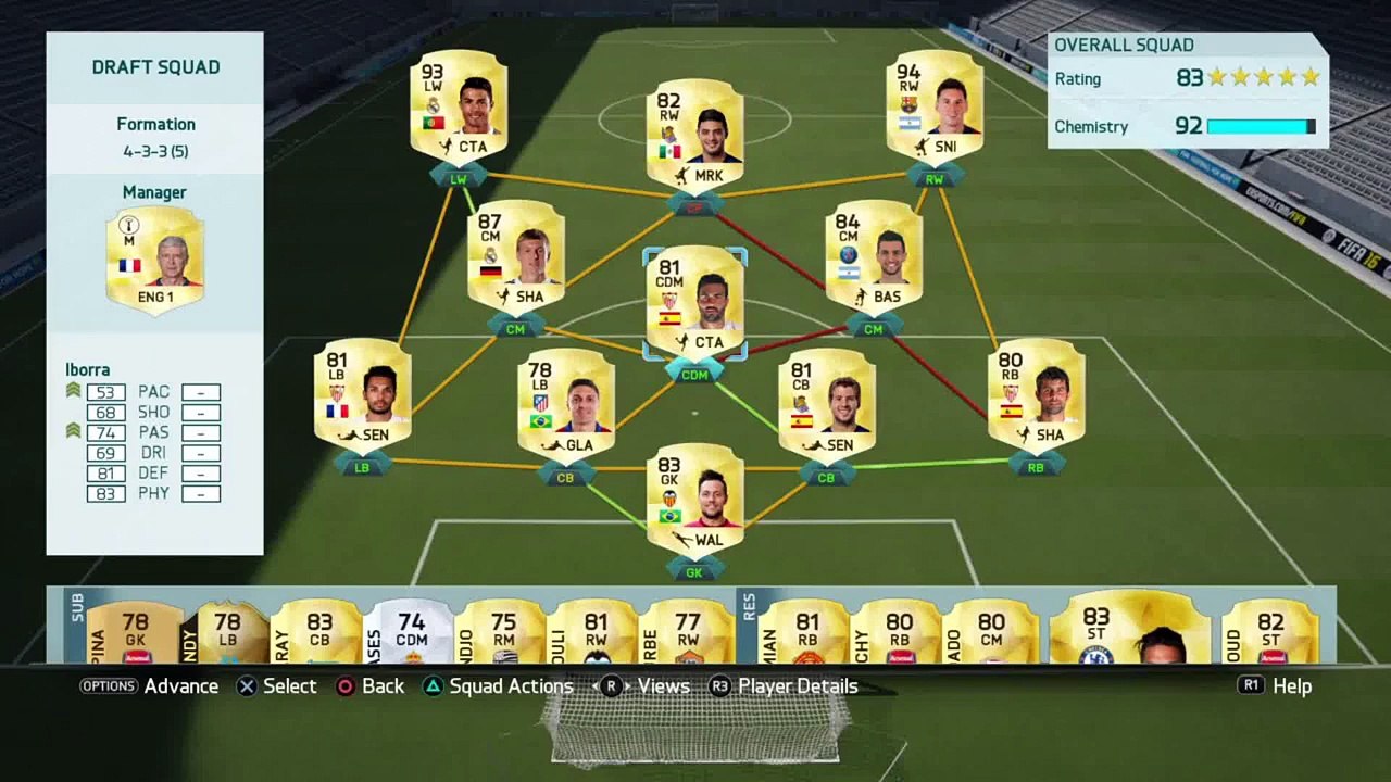 Fifa 16 Fut Draft Gameplay Fifa Ultimate Team