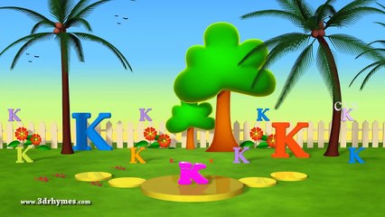 Letter K Song - 3D Animation Learning English Alphabet ABC Songs For children