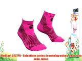 Medilast D227PN - Calcetines cortos de running unisex color rosa neón talla L