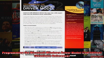 Programming the Microsoft Windows Driver Model 2nd Edition Developer Reference