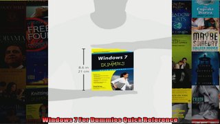 Windows 7 For Dummies Quick Reference