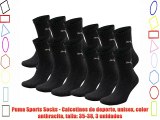 Puma Sports Socks - Calcetines de deporte unisex color anthracite talla: 35-38 3 unidades