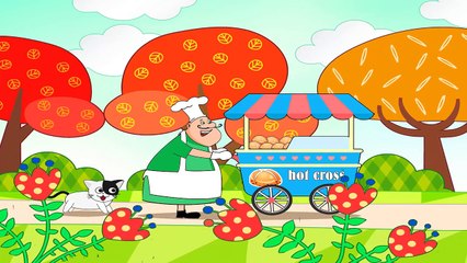 Hot Cross Buns Lyrics song with Vocal | Nursery Rhymes For Kids | Ultra HD 4K