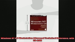 Windows NT 40 Workstation Advanced Technical Reference with CDROM