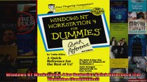 Windows NT Workstation 4 for Dummies Quick Reference For Dummies Computers