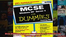 McSe Windows Nt Server 4 for Dummies Training Kit For Dummies Series