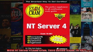 MCSE NT Server 4 Exam Cram Third Edition Exam 70067
