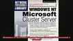 Windows NT Microsoft Cluster Server Network Professionals Library