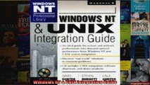 Windows NT  UNIX Integration Guide