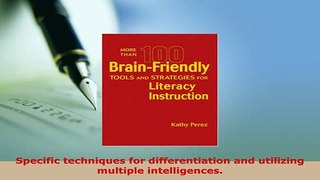 Download  More Than 100 BrainFriendly Tools and Strategies for Literacy Instruction Read Full Ebook