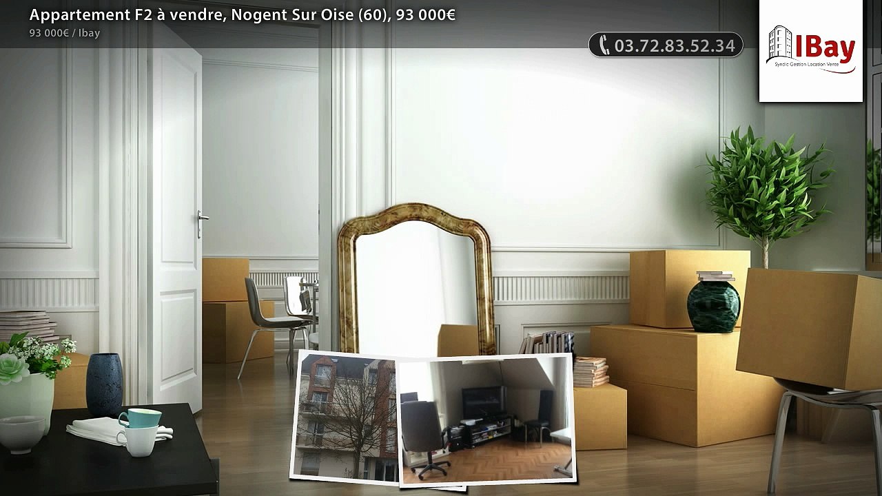 Appartement F2 à vendre, Nogent Sur Oise (60), 93 000€