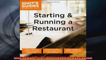 Idiots Guides Starting and Running a Restaurant