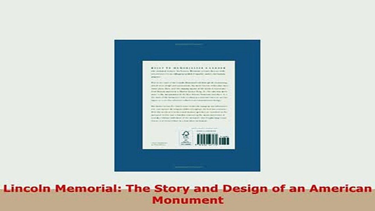 Download  Lincoln Memorial The Story and Design of an American Monument PDF Online