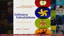 Culinary Calculations Simplified Math for Culinary Professionals