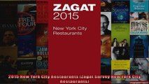 2015 New York City Restaurants Zagat Survey New York City Restaurants