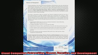 Cloud Computing Networking Theory Practice and Development