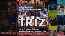 Simplified TRIZ  New ProblemSolving Applications for Engineers  Manufacturing