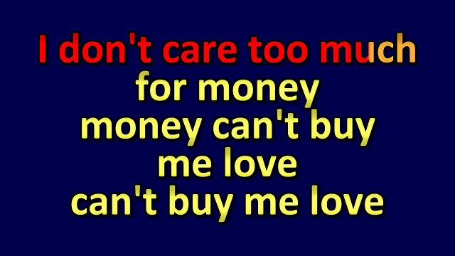 The Beatles - Can't buy me love KARAOKE / INSTRUMENTAL