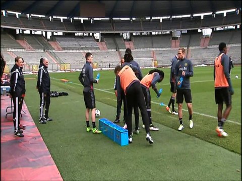 Les Diables rouges s'entraînent avant d'aller au Portugal