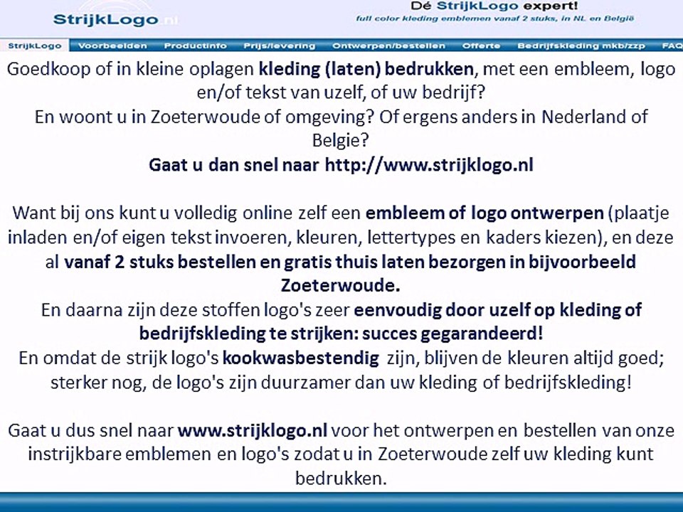 Kleding bedrukken Zoeterwoude