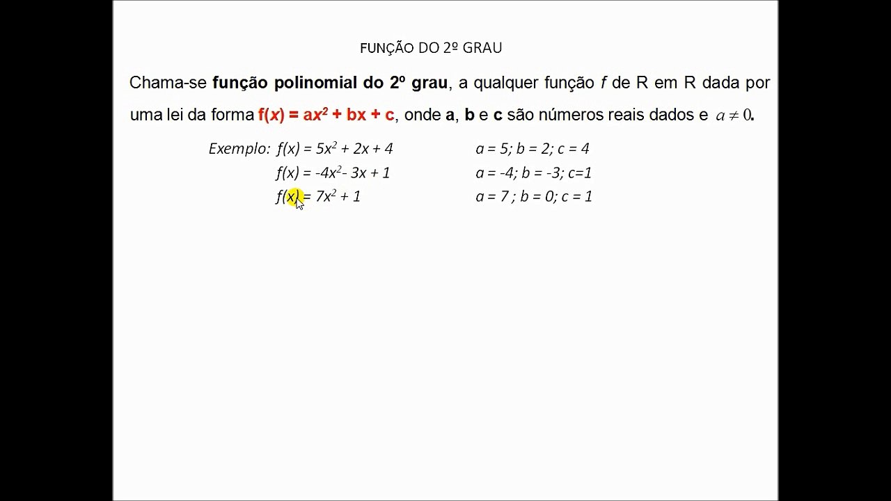 Função do 2º grau