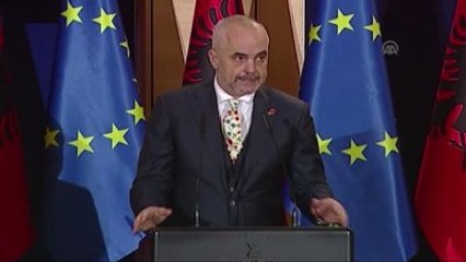 Edi Rama-Johannes Hahn Ortak Basın Toplantısı