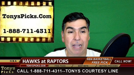 Toronto Raptors vs. Atlanta Hawks Free Pick Prediction NBA Pro Basketball Odds Preview 3-30-2016