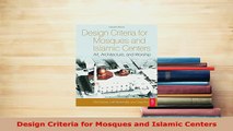 PDF  Design Criteria for Mosques and Islamic Centers Download Full Ebook