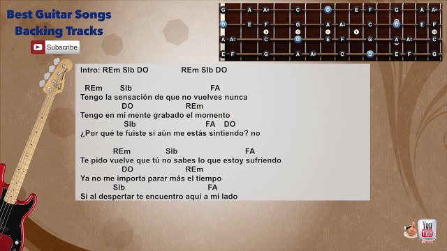 Vuelve - Juan Magan ft. Paulina Rubio, DCS Bass Backing Track with scale, chords and lyrics