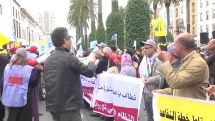 Fas'ta "Yeni Emeklilik Yasası" Protesto Edildi