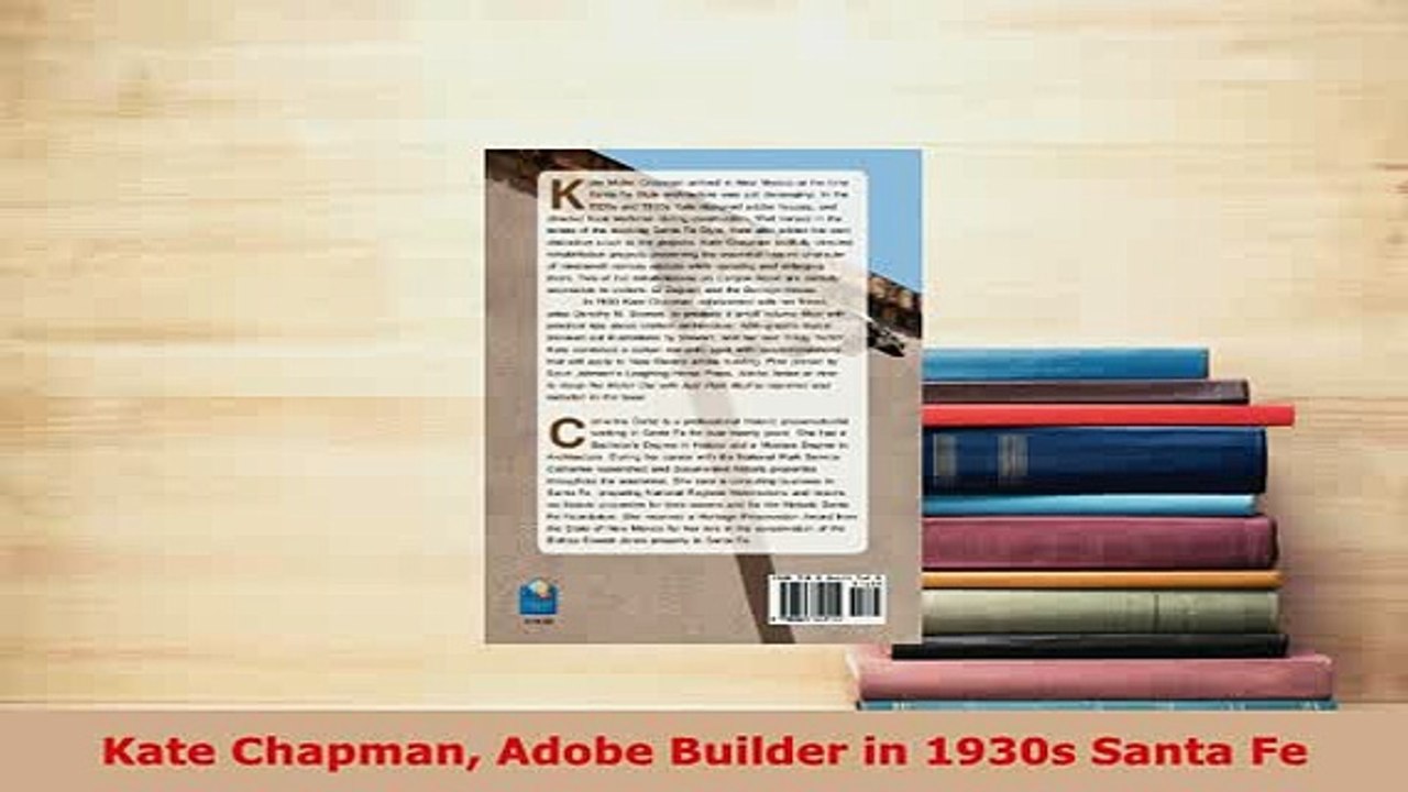 PDF  Kate Chapman Adobe Builder in 1930s Santa Fe Download Full Ebook