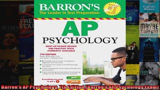 Barrons AP Psychology 7th Edition Barrons AP Psychology Exam