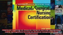 Lippincotts Review for MedicalSurgical Nursing Certification LWW Springhouse Review for