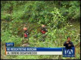 60 rescatistas buscan a obrero desaparecido