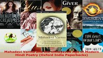 PDF  Mahadevi Varma and the Chhayavad Age of Modern Hindi Poetry Oxford India Paperbacks Download Full Ebook