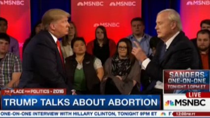 Donald Trump wants women punished for terminating carrying a baby