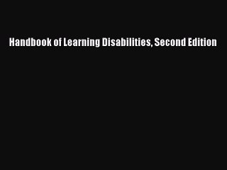 [PDF] Handbook of Learning Disabilities Second Edition [Download] Full Ebook