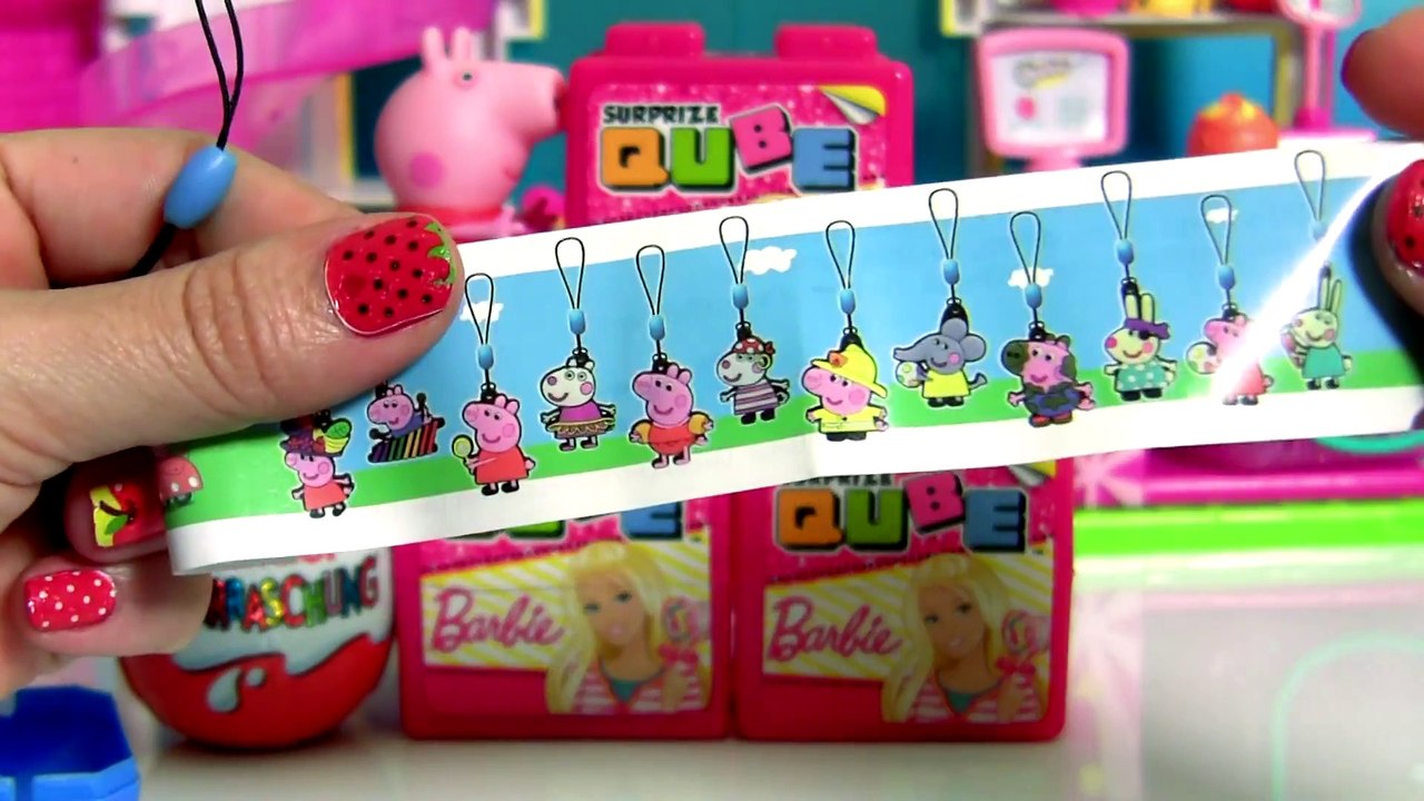 Cubo Surpresa da Boneca Barbie e Ovos de Páscoa Peppa Pig e Kinder Barbie Huevos Sorpresa