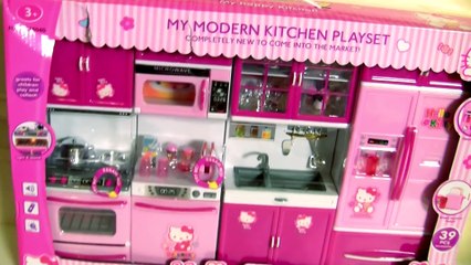 Elsa na Cozinha Deluxe da Hello Kitty Com Forno Fogão Geladeira Disney Frozen Play Doh Surprise Eggs