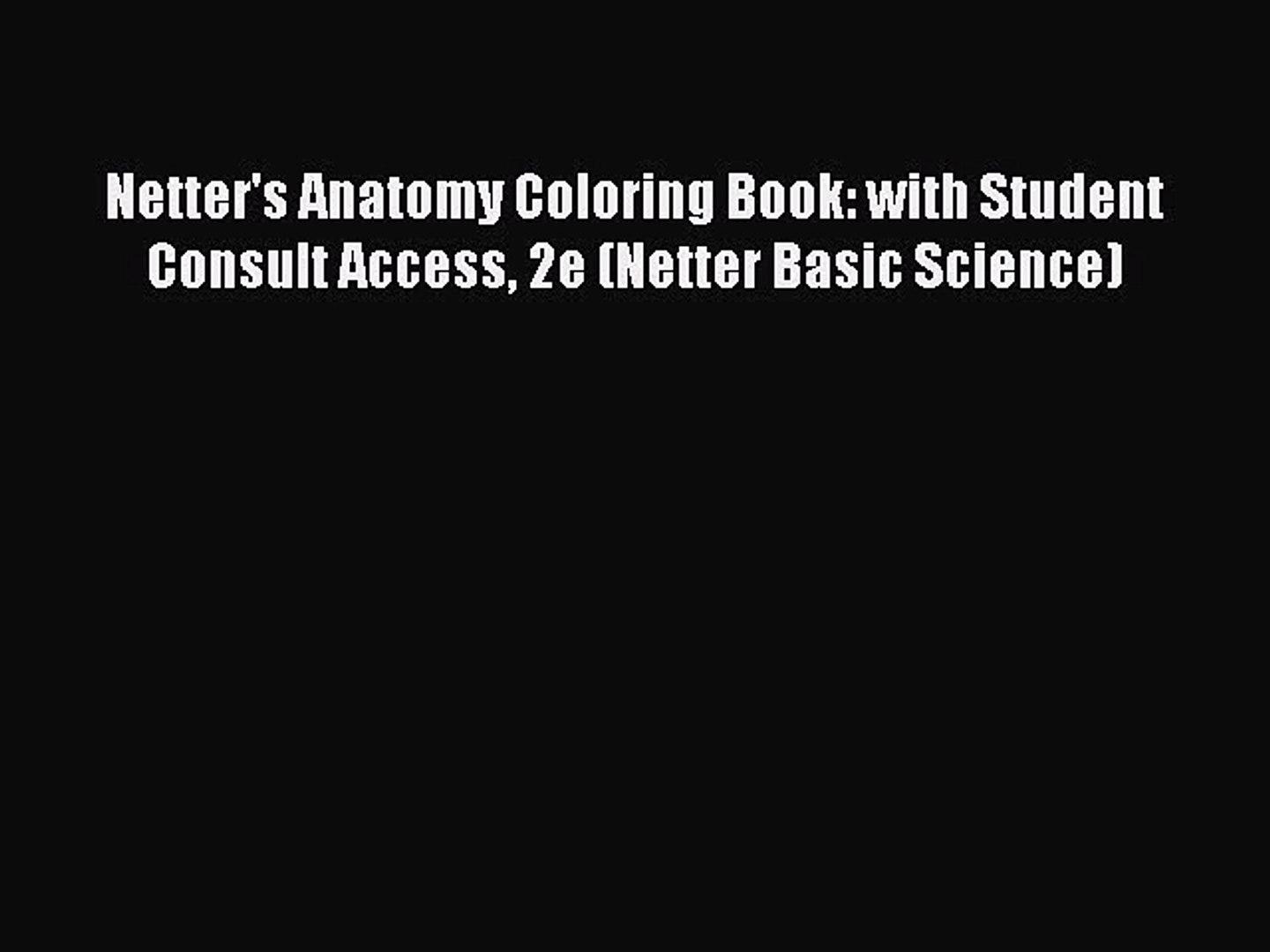 Download Original Netter Anatomy Coloring Book Pdf Download - hd wallpaper
