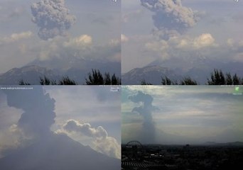 El Popo Volcano Sends Ashcloud Rising Over Mexico